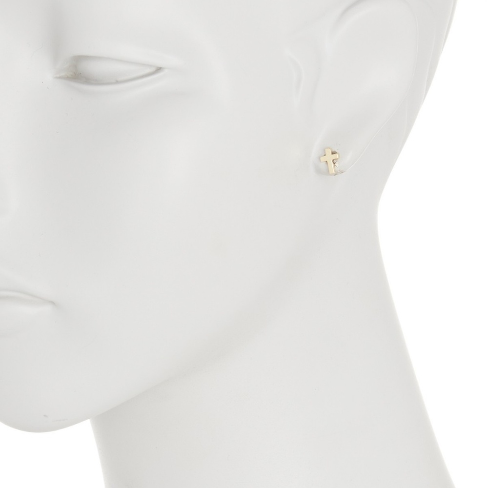 Argento Vivo NEW 18K Gold Silver Stud Earrings NWT - Picture 2 of 5